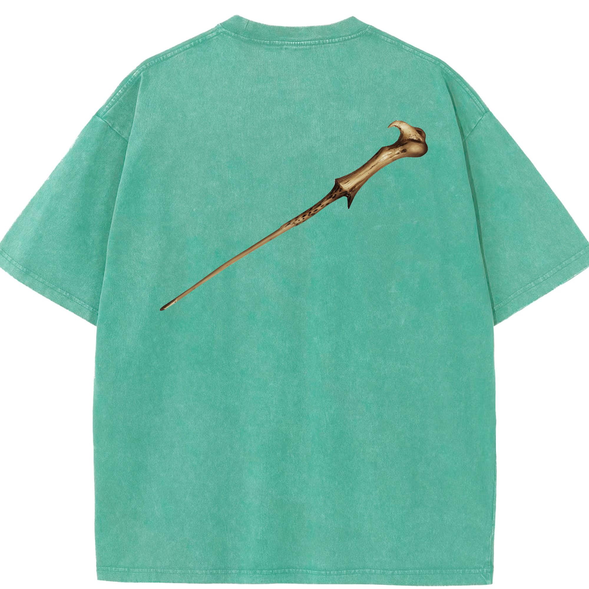 （画像用） Harry Potter ハリー・ポッターシリーズ 綿100% ヴィンテージ風 半袖Tシャツ（背面プリント）